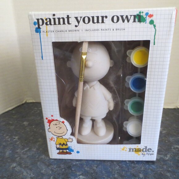 Rare 2014 Paint Your Own Charlie Brown Hard Plaster Resin 5" Figurine. - Picture 1 of 10